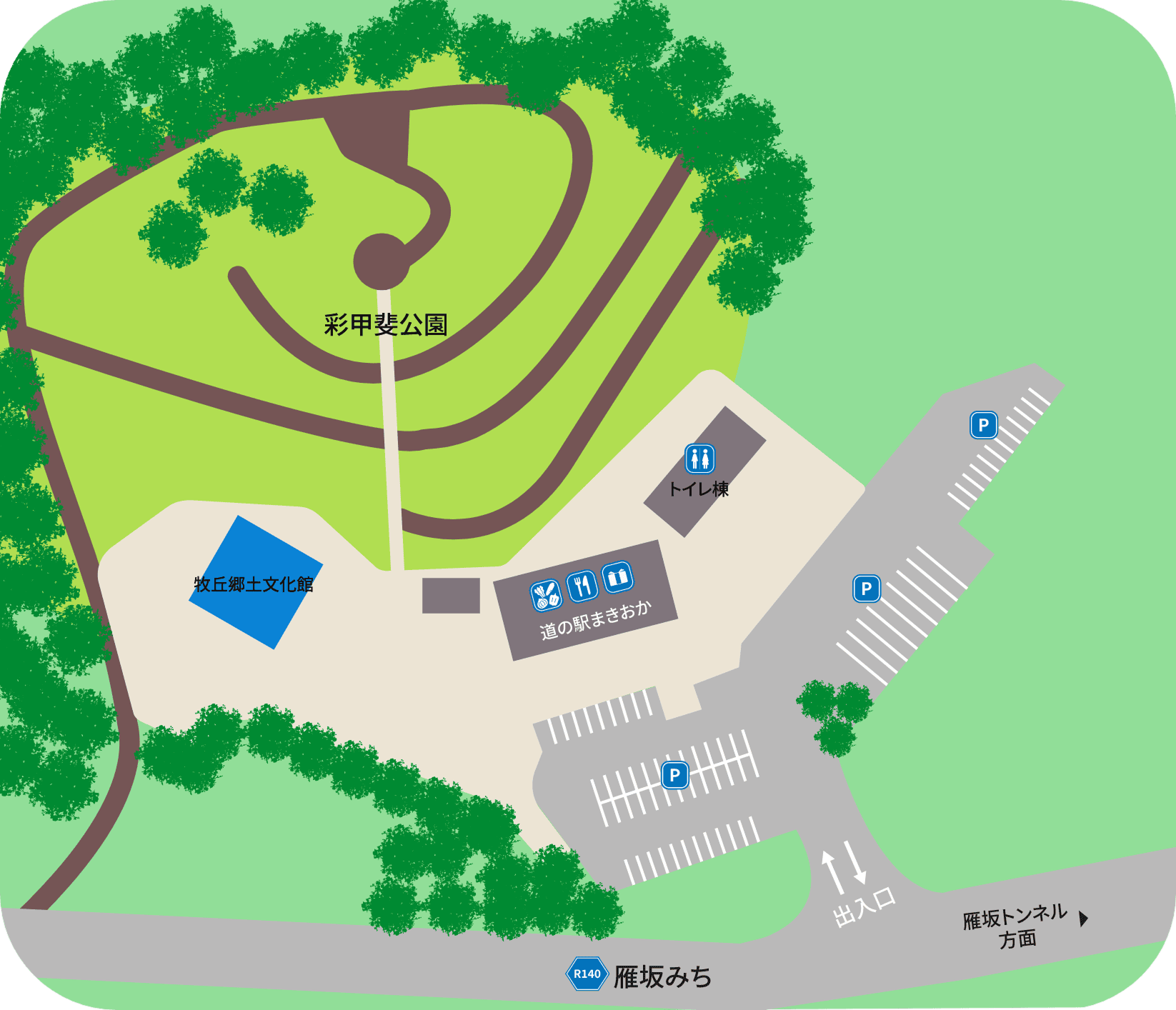 施設の地図